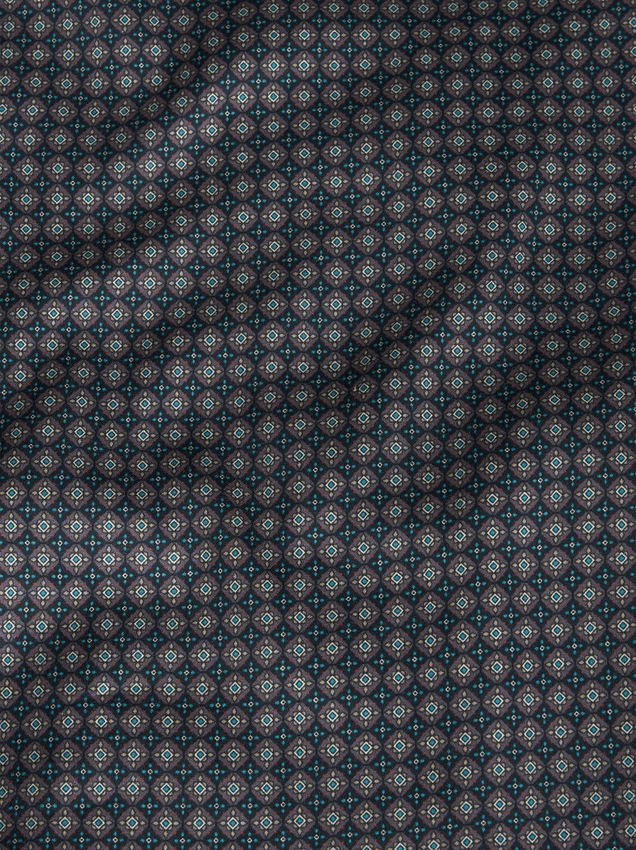 MICRO GEOMETRIC PRINT COTTON SHIRT - 3