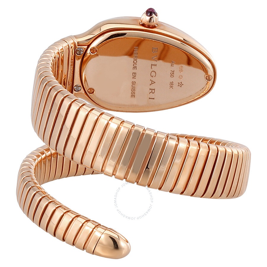 Bvlgari Serpenti Tubogas Black Opaline Dial 18k Pink Gold Quartz Ladies Watch 101815 - 3