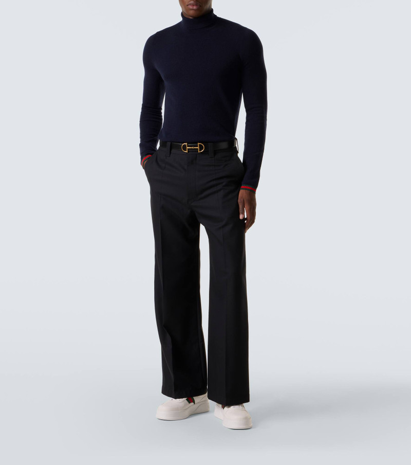 GUCCI Web Stripe leather sneakers outlook