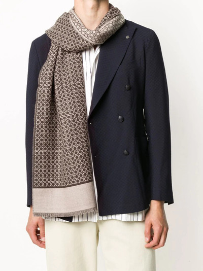 Salvatore Ferragamo Gancini pattern scarf outlook