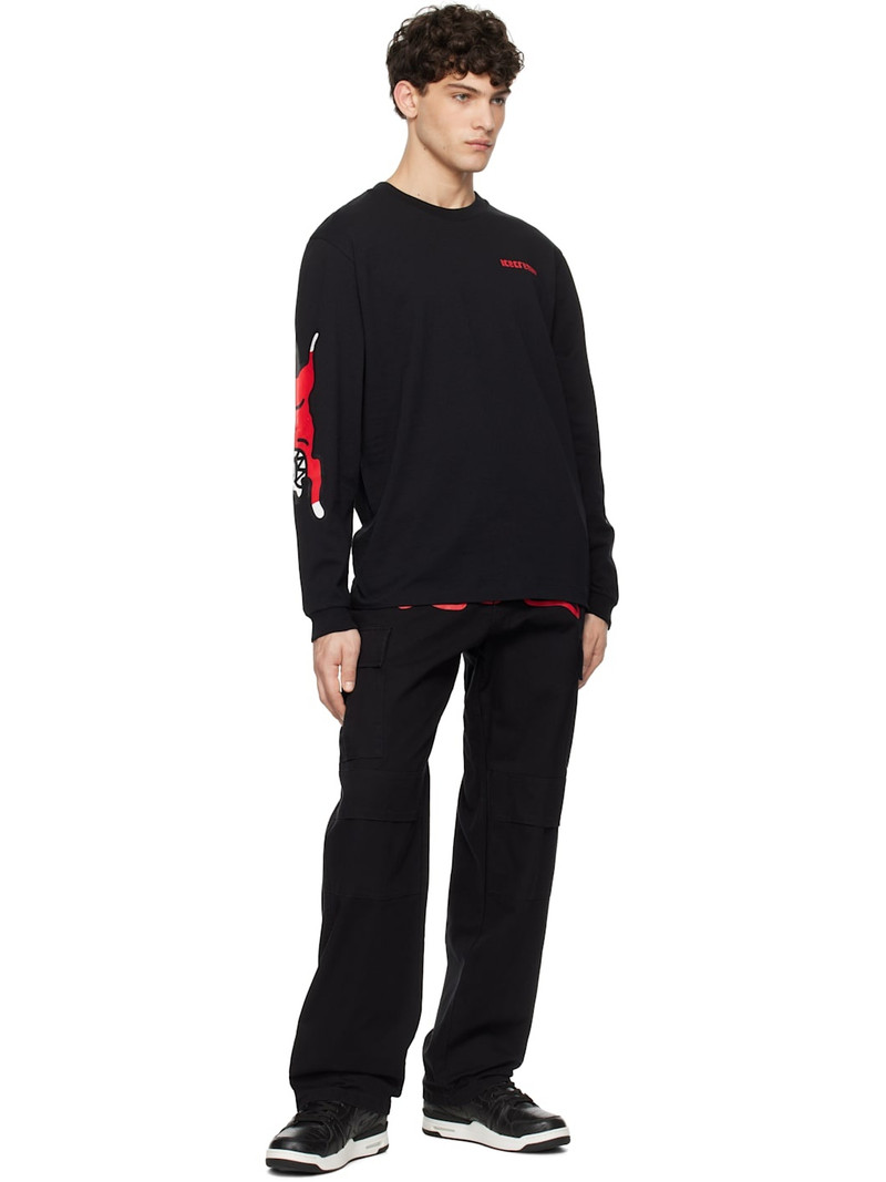 ICECREAM Black Running Dog Cargo Pants outlook