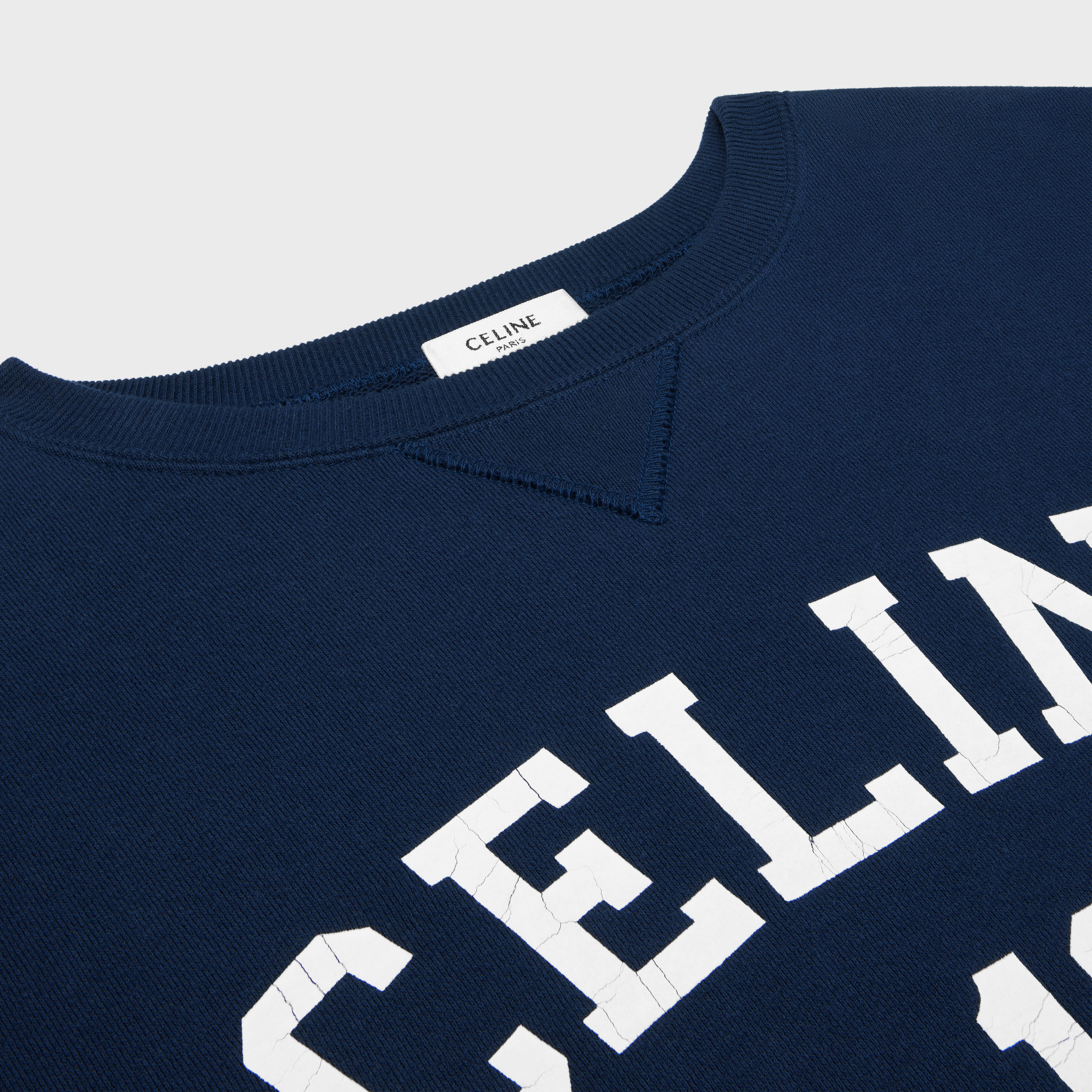 celine paris 16 sweatshirt in cotton fleece - 3