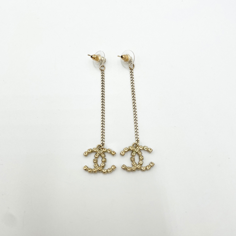 Chanel Cubic CC Drop Earrings - 2