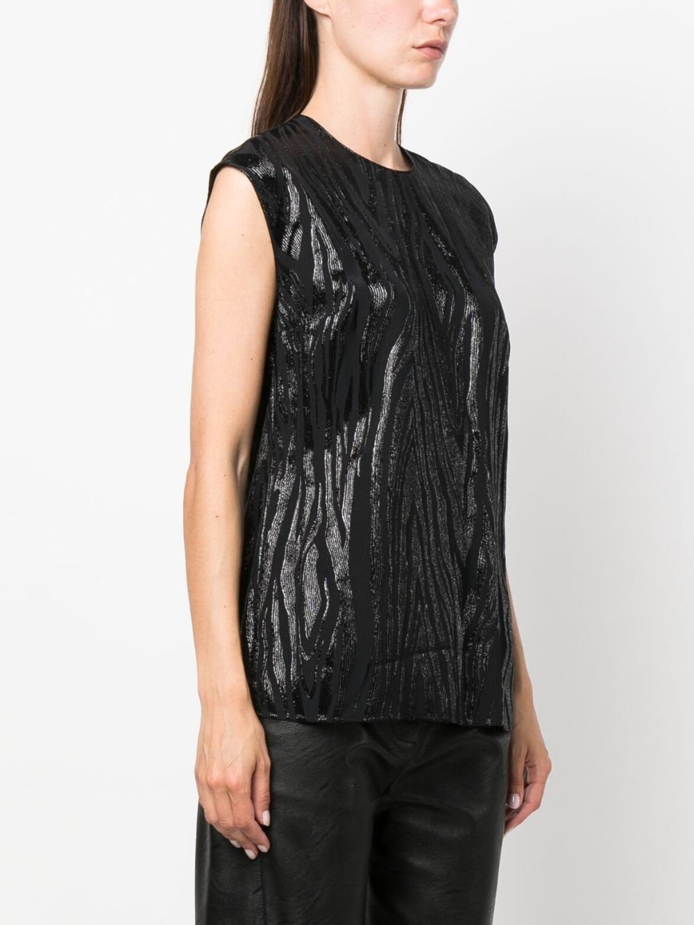 moire-effect tank top - 3