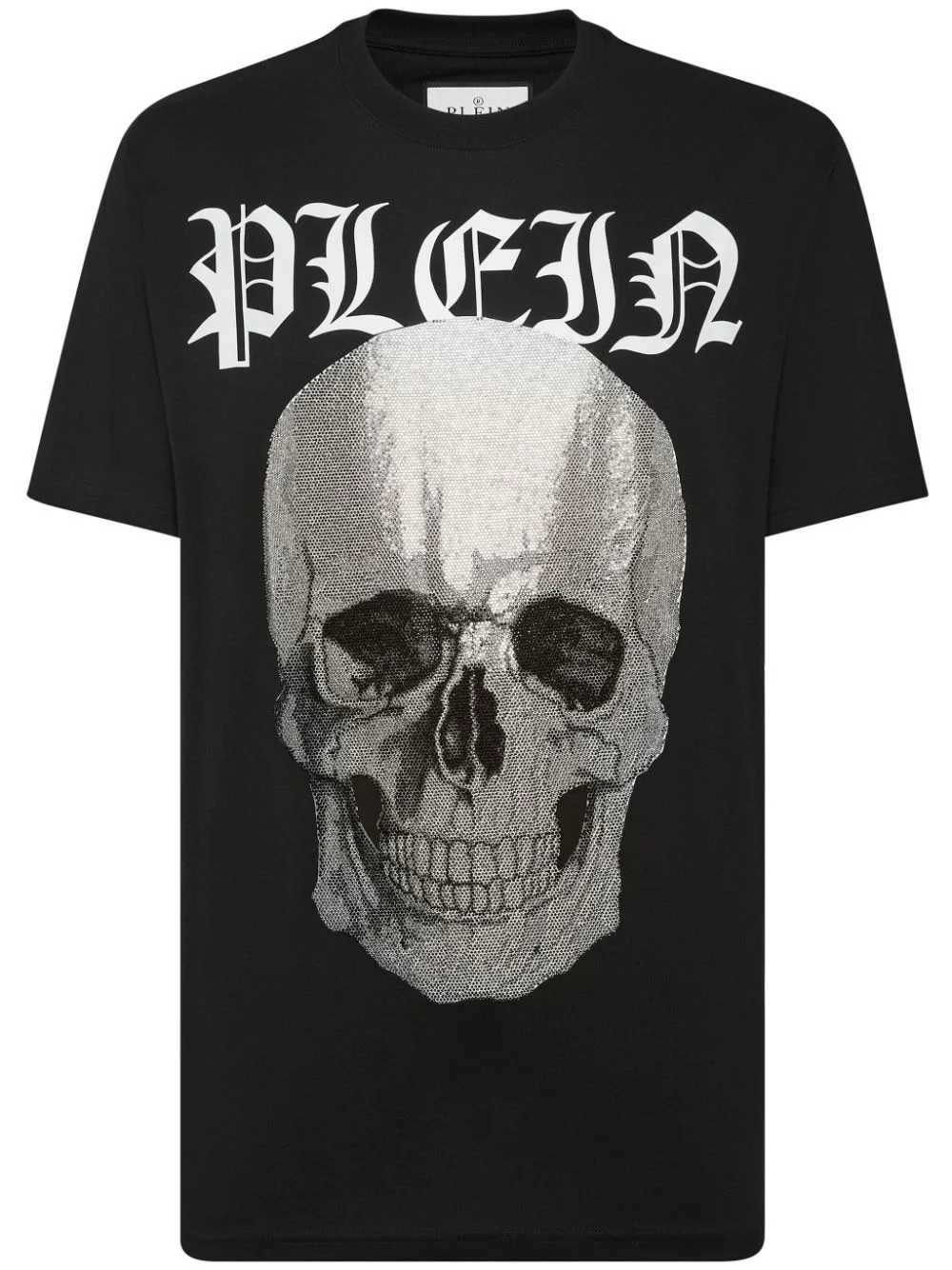 skull crystal-embellished 코튼 티셔츠 - 1