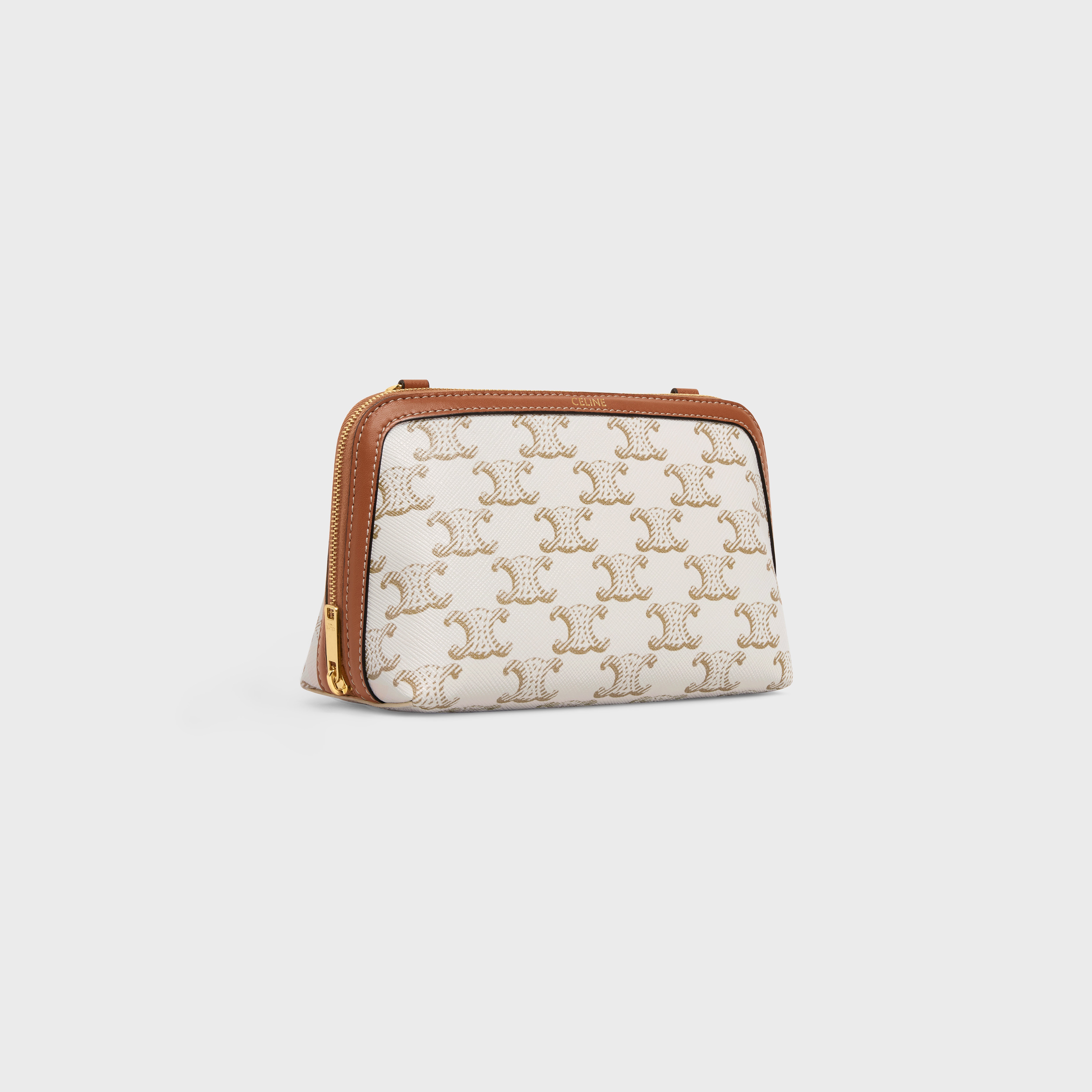 Clutch with Chain in Triomphe canvas and Lambskin - 2