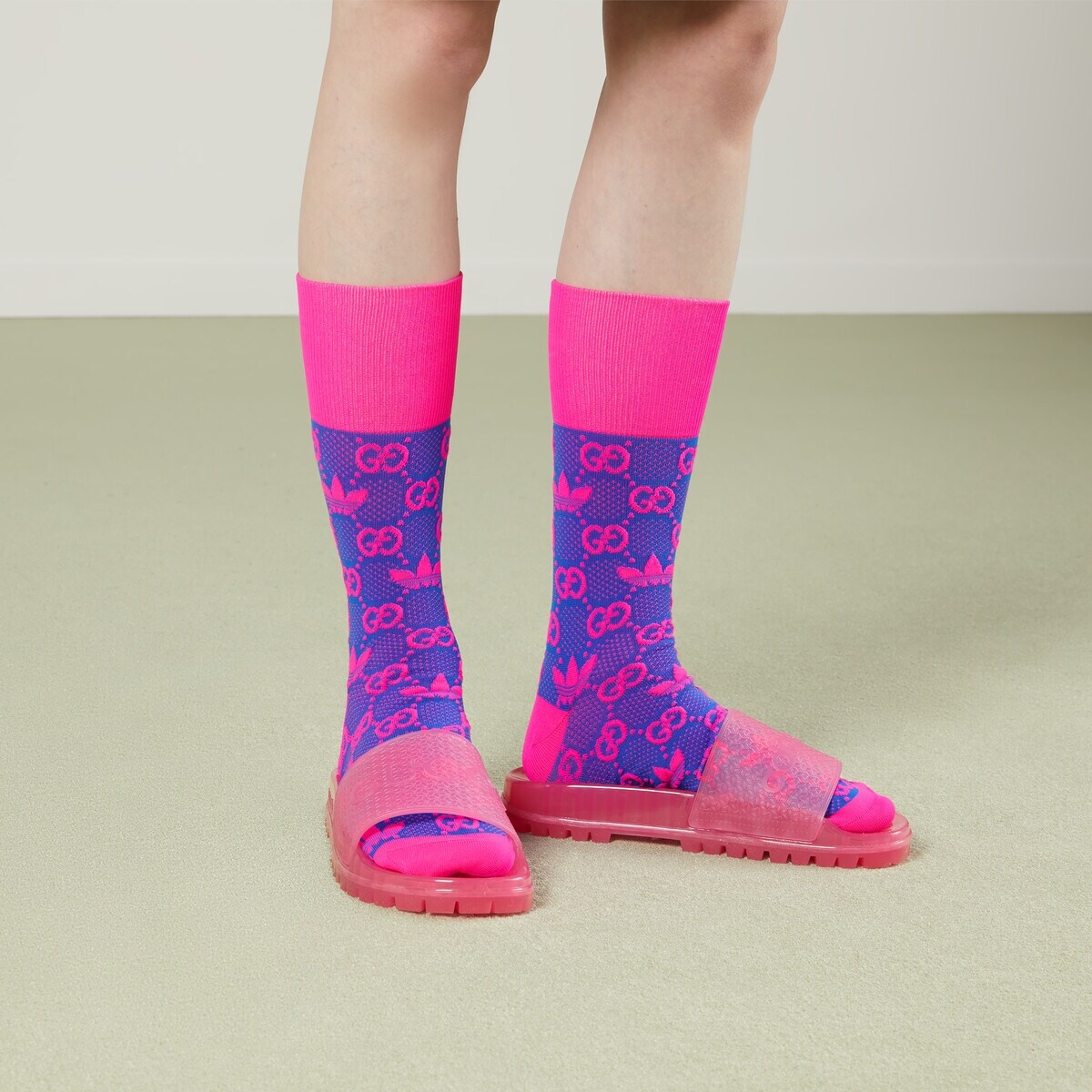 adidas x Gucci GG Trefoil nylon knit socks - 3