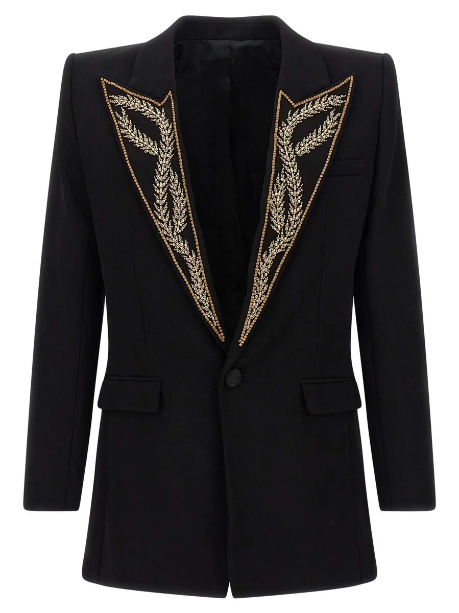 Balmain Leaf Embroidery Blazer - 1