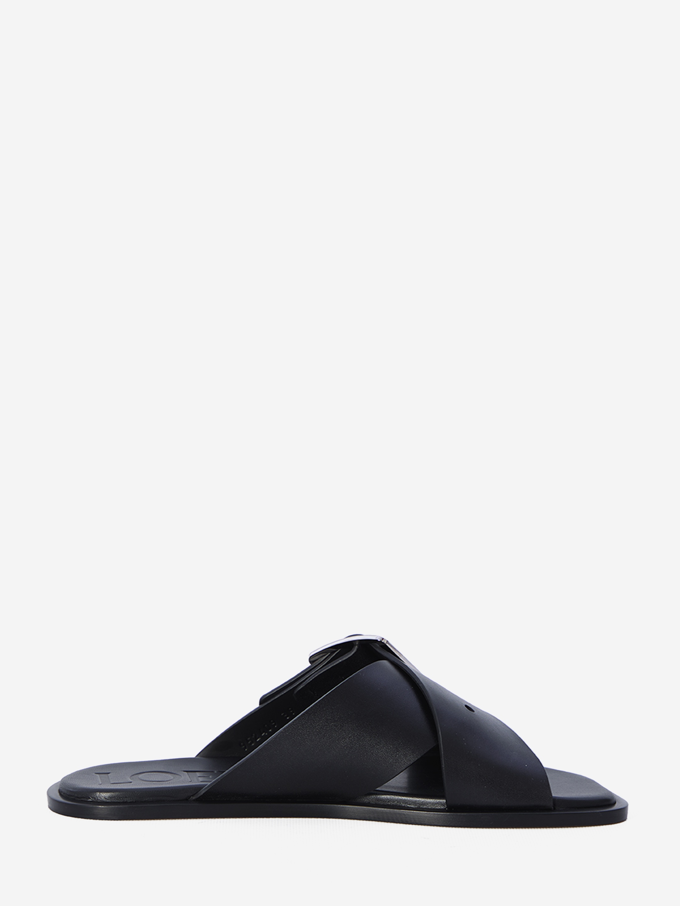 【LOEWE】PETAL BELT FLAT SANDAL◆LWW1465X03 Petal Belt flat sandal in vegetable-tanned calfskin Black