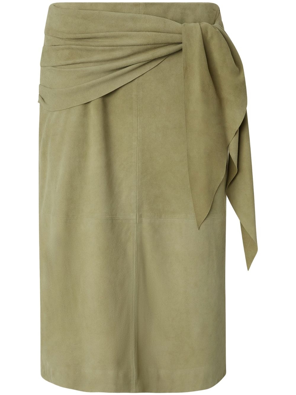 leather midi skirt - 1
