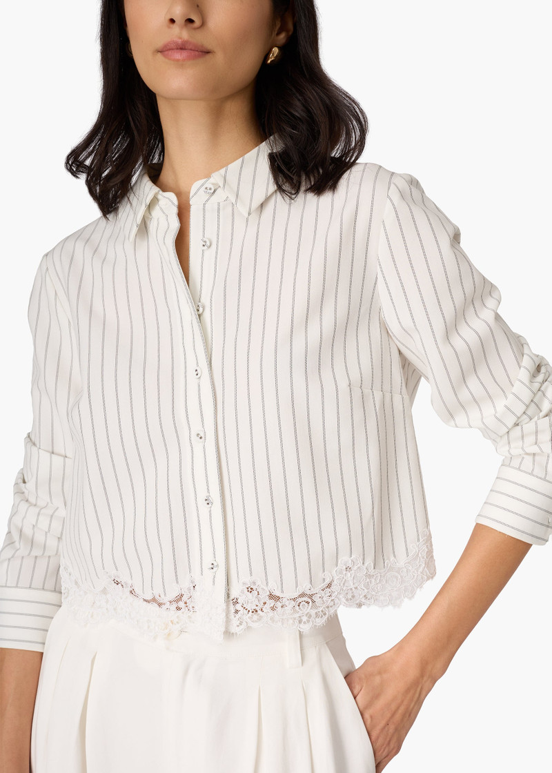 CAMI NYC CALLUM BUTTON DOWN WHITE PINSTRIPE outlook