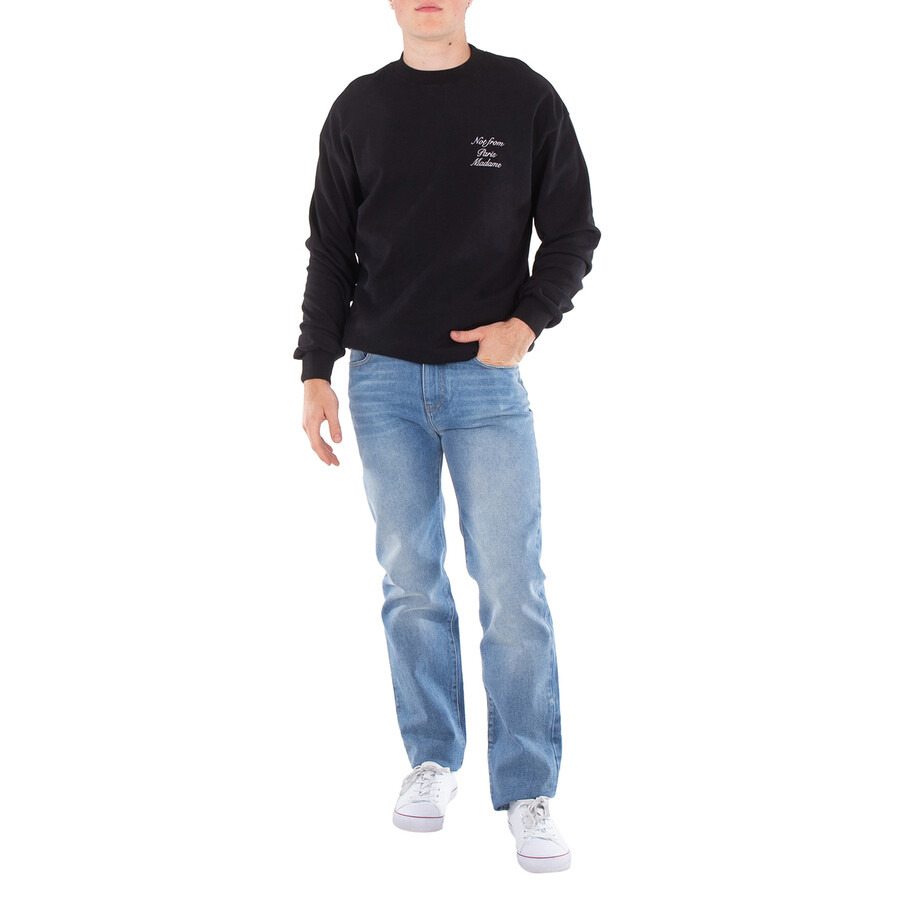 Drole De Monsieur Men's Black Slogan Le Sweatshirt - 5
