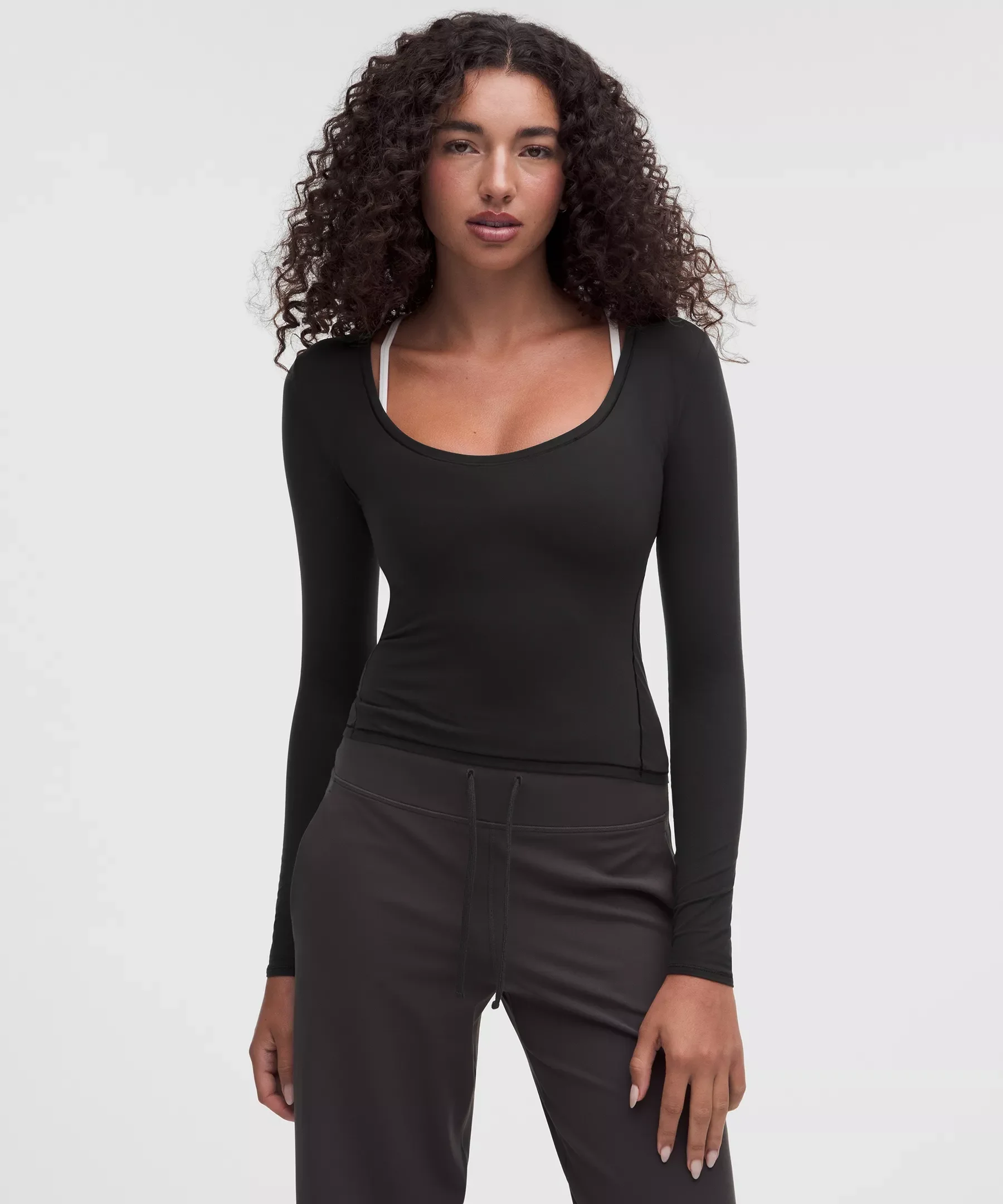 Wundermost Ultra-Soft Nulu Scoopneck Long-Sleeve Shirt - 1