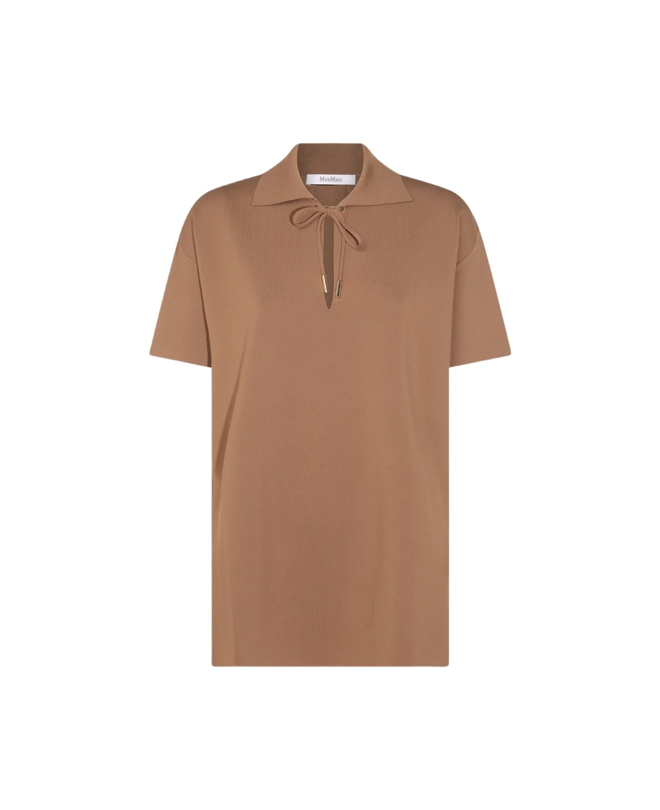 Camel Viscose Polo Shirt - 1
