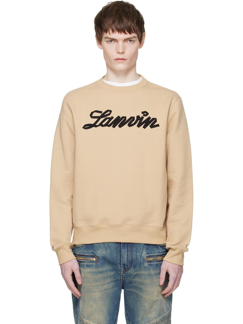 Tan 'Lanvin Ribbon' Sweatshirt 1