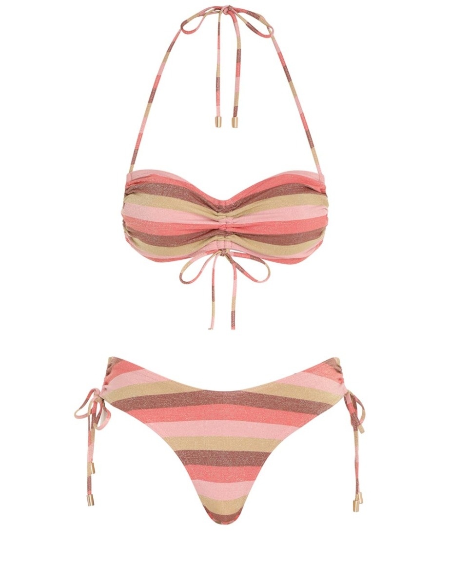 VACAY LUREX RUCHED SIDE BIKINI - 1