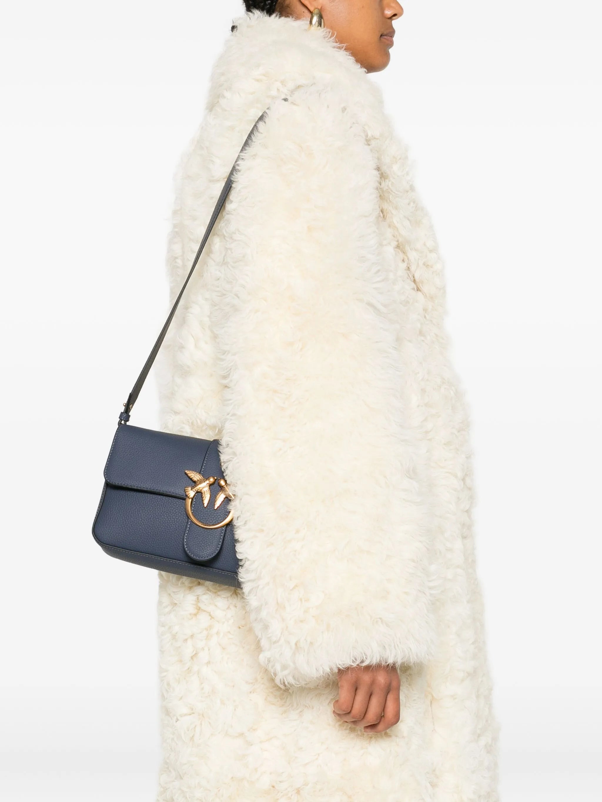 Pinko Love Birds Leather Satchel - 2