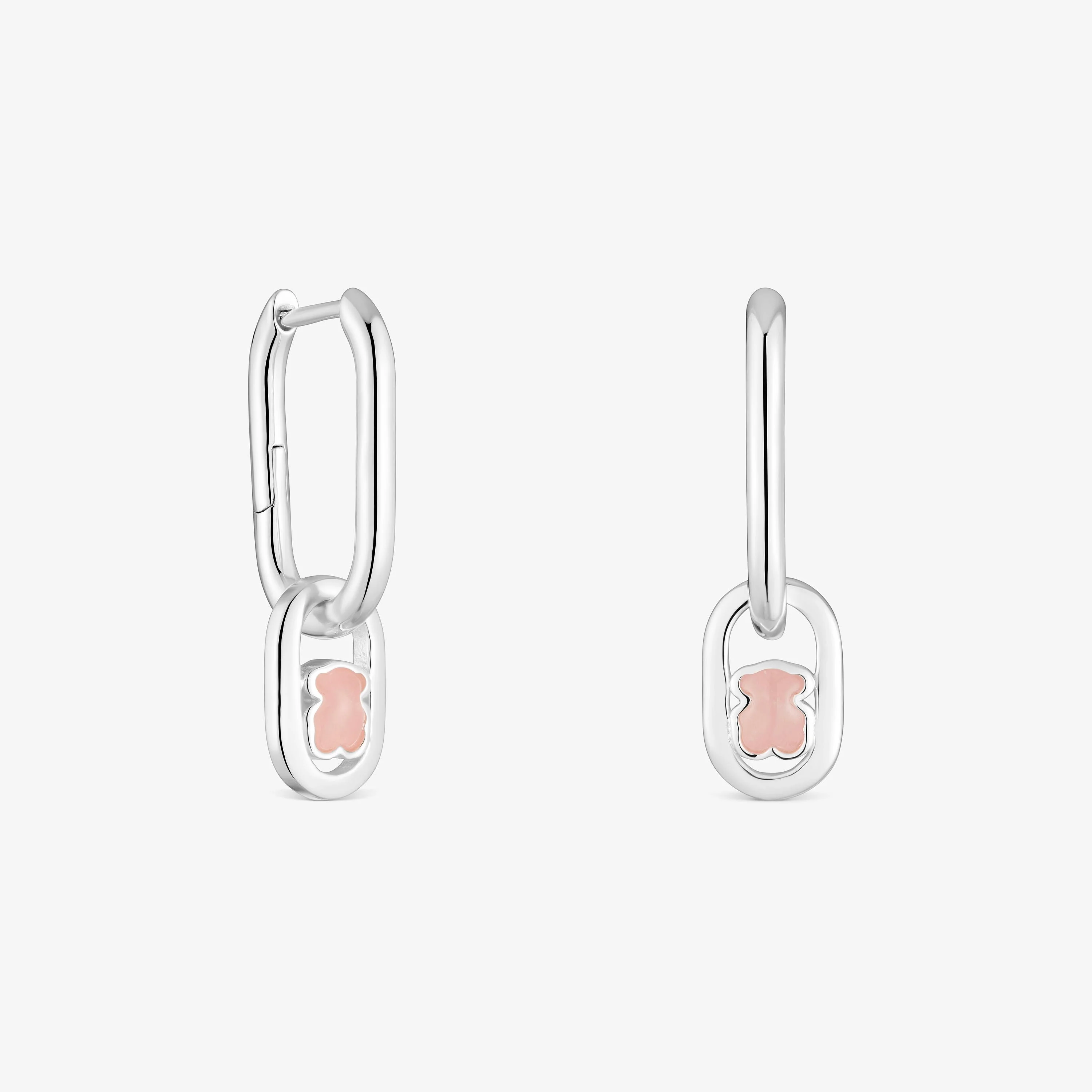 Silver Hoop earrings with quartz TOUS Camille - 1