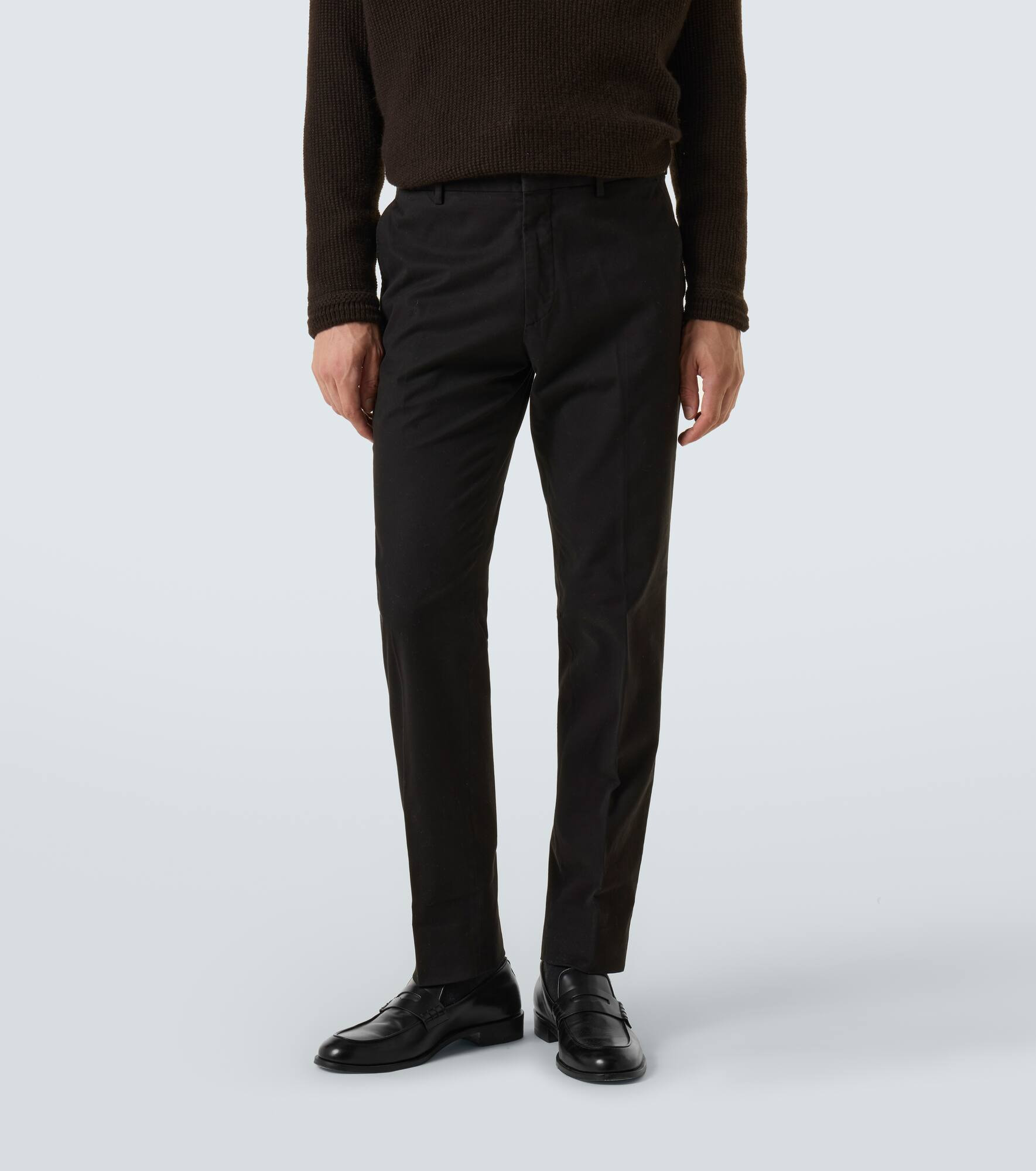 Cotton-blend slim pants - 3