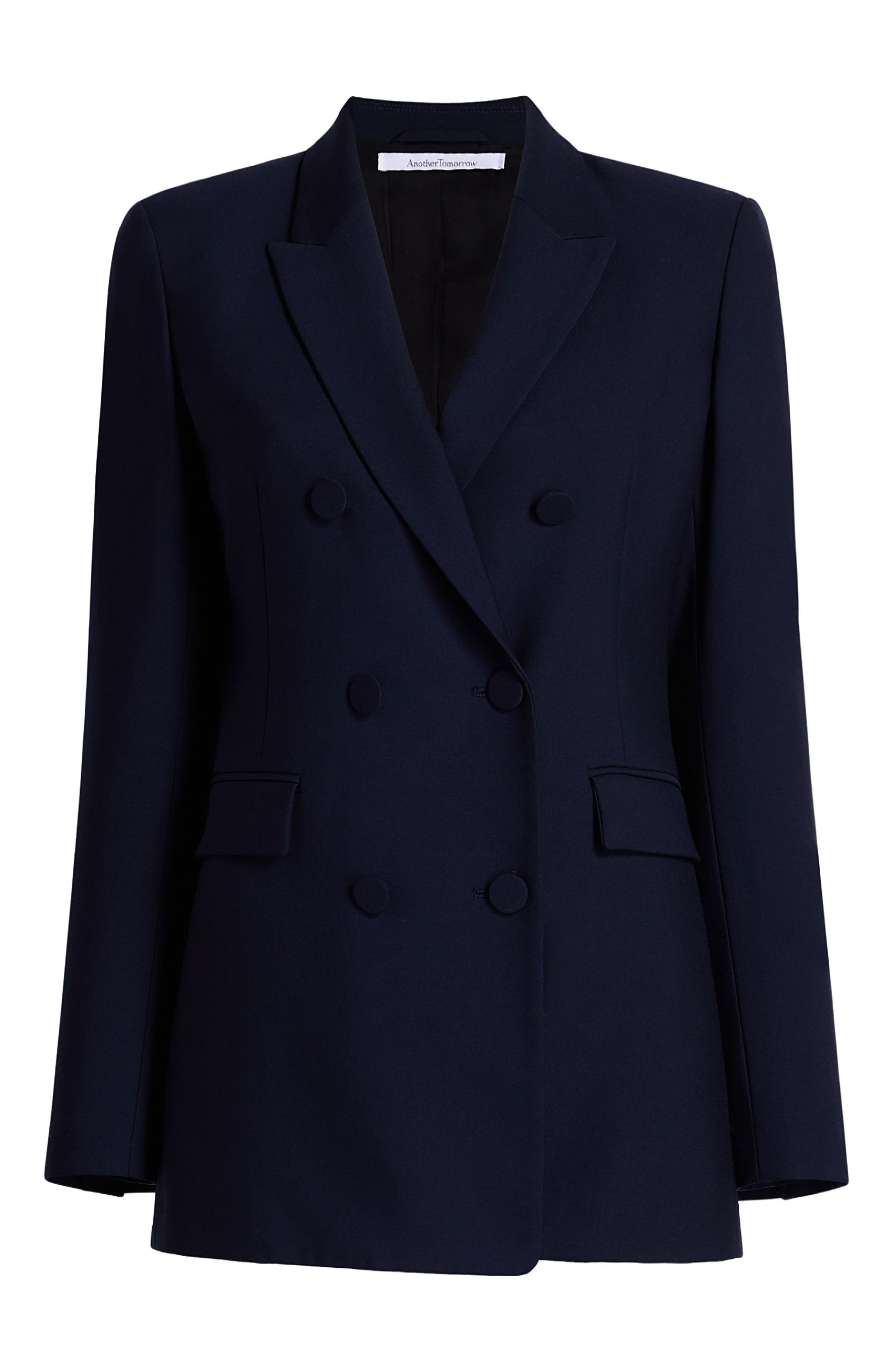 Another Tomorrow DOUBLE BREASTED JACKET in Navy at Nordstrom - 7