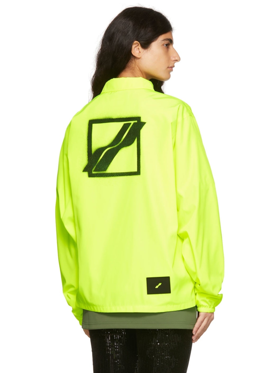 Yellow Polyester Windbreaker Jacket - 3