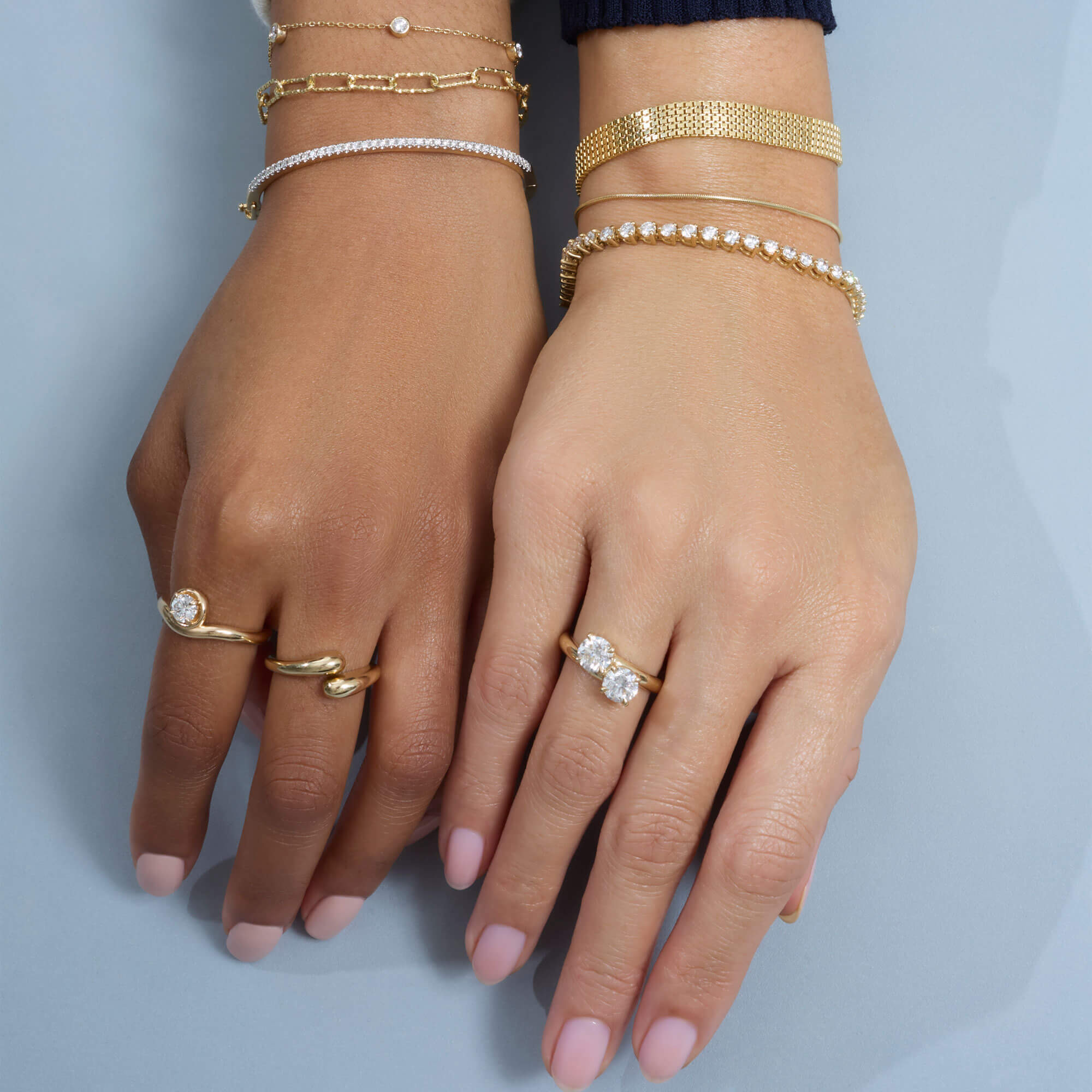 LAB-Created Diamond Moi Et Toi Ring - 9