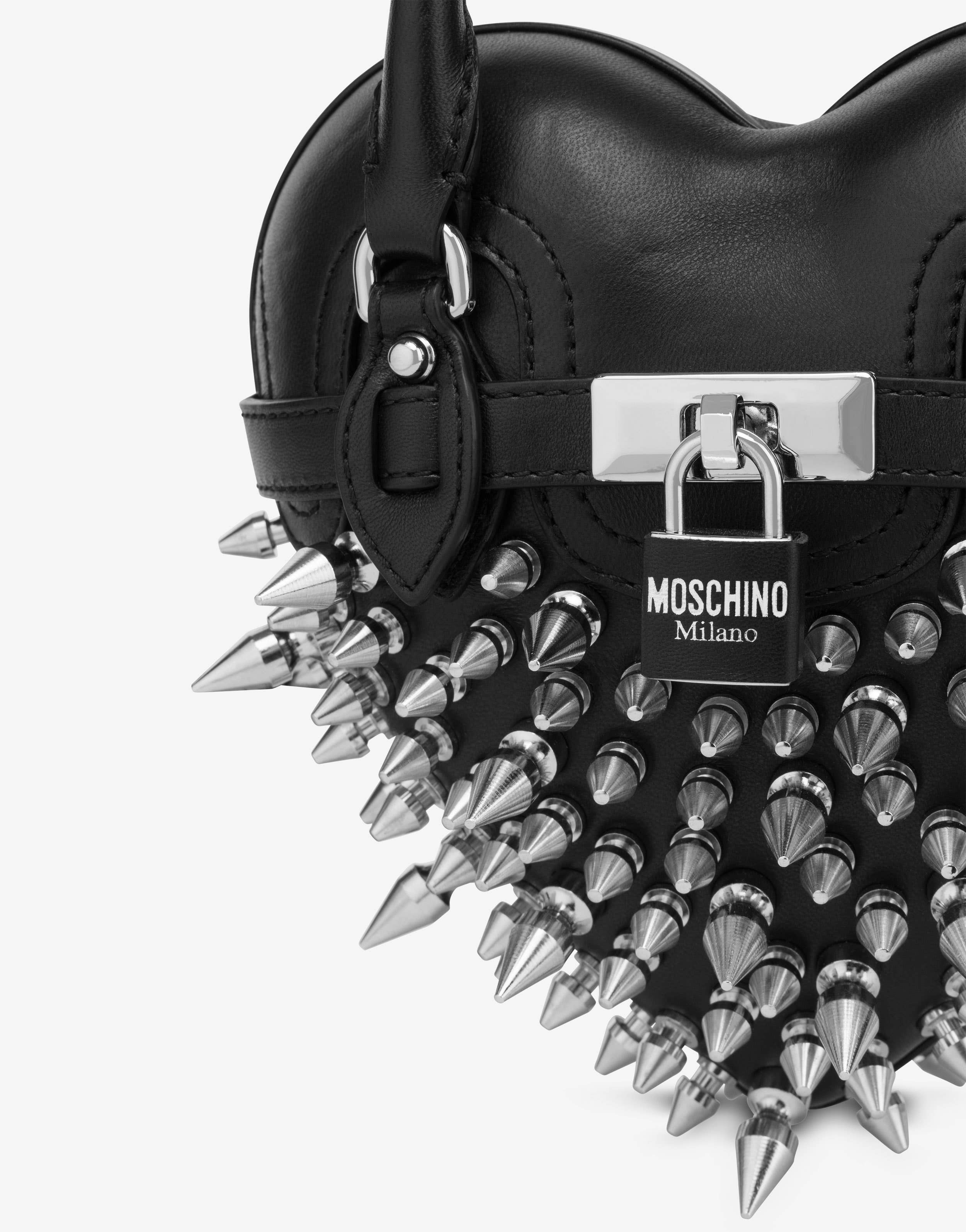 MOSCHINO HEARTBEAT BAG WITH STUDS - 4