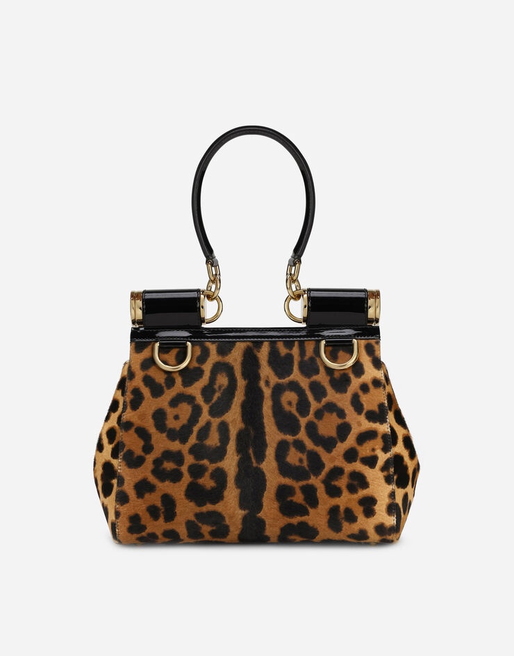 Medium 90s Sicily bag in leopard-print pony hair - 5