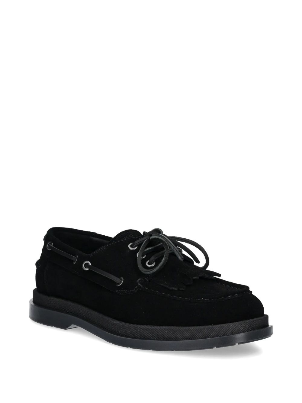 fringe-detail suede loafers - 2