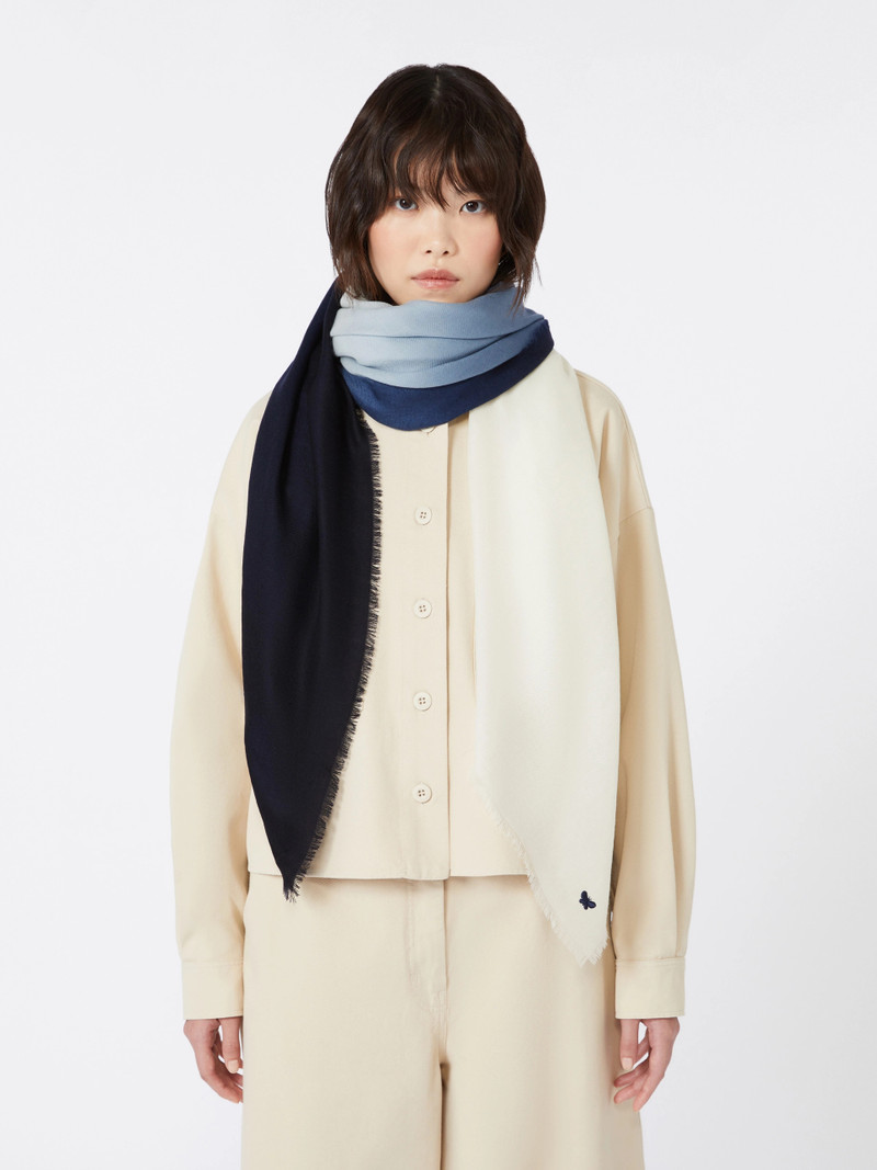 CARDATO Gradient wool shawl - MIDNIGHTBLUE 4
