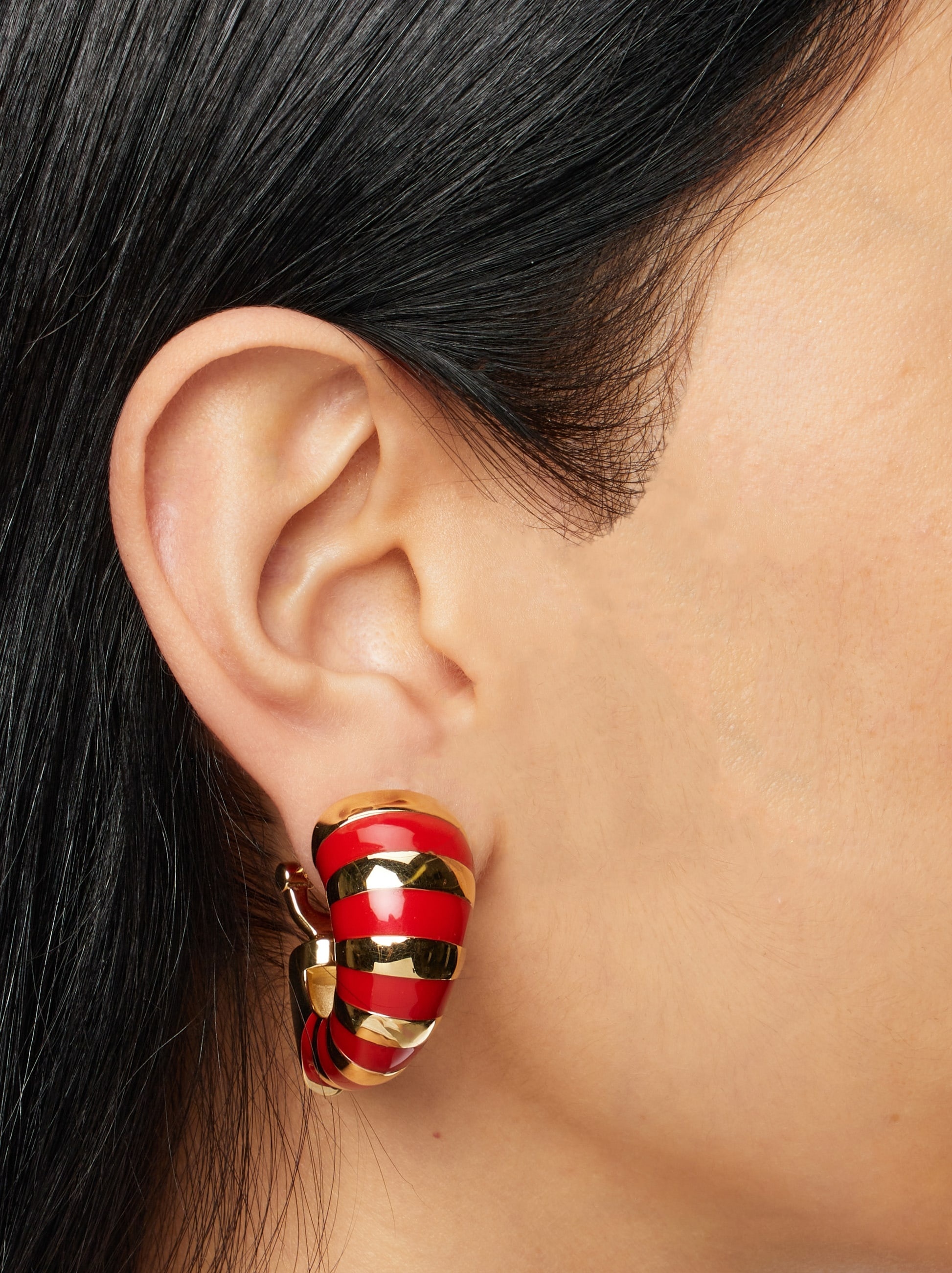 Two tone earrings - 4