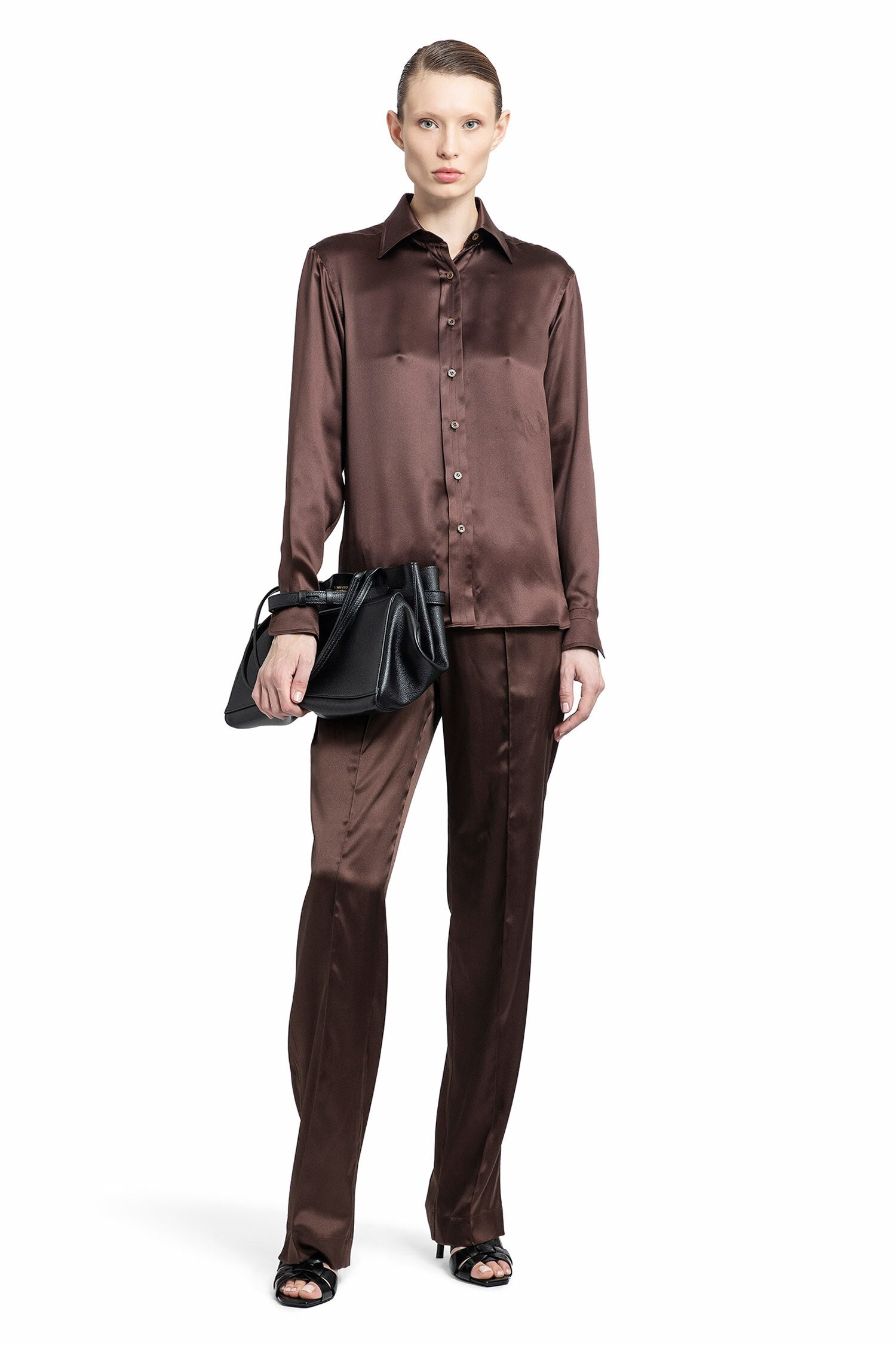 TOM FORD WOMAN BROWN TROUSERS - 5