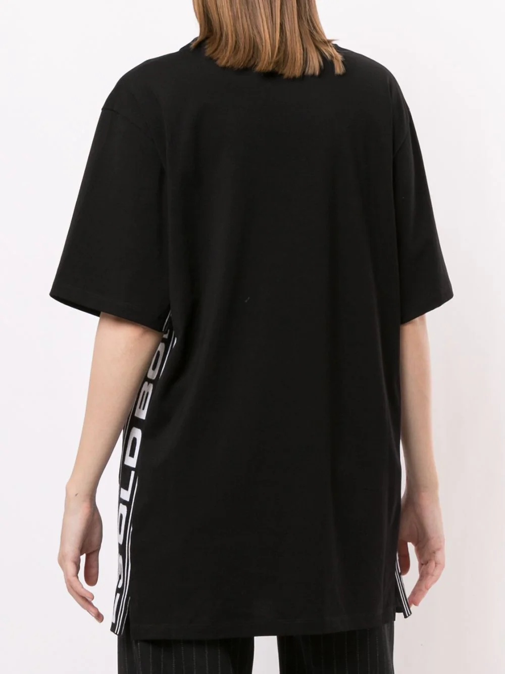 logo-stripe oversized T-shirt - 4