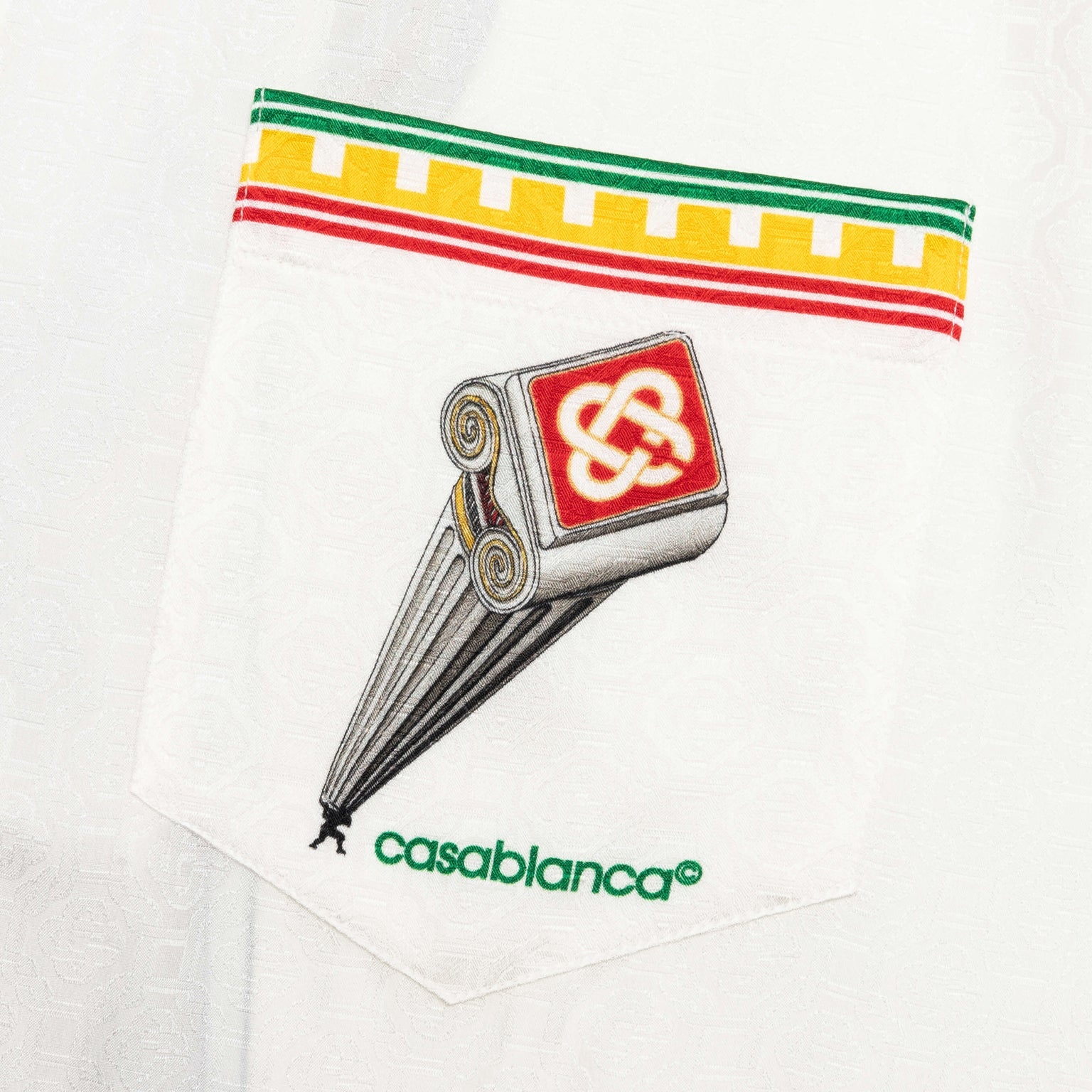 SHORT SLEEVE CUBAN COLLAR SHIRT - WHITE - 4