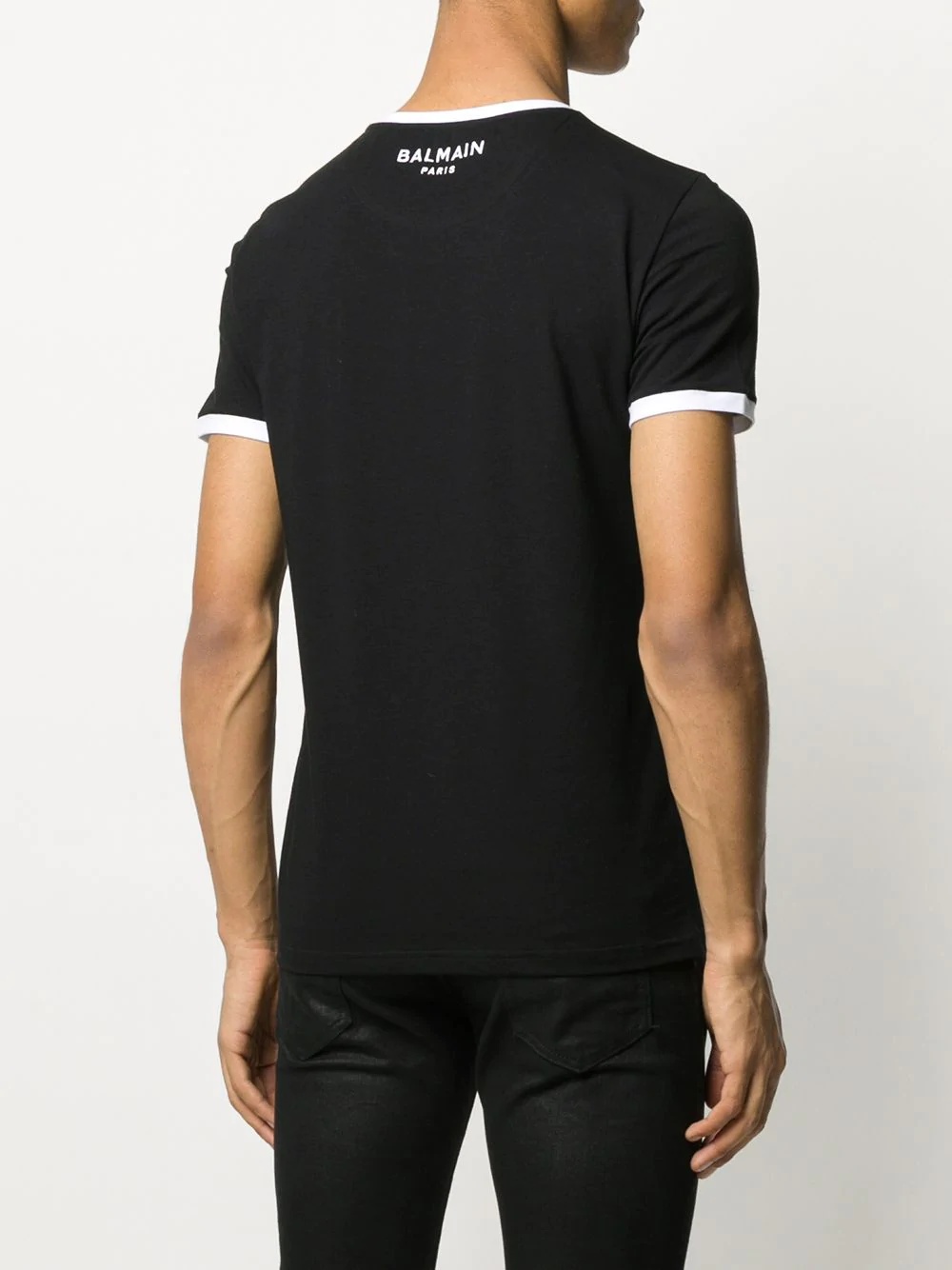 contrast trim T-shirt - 4