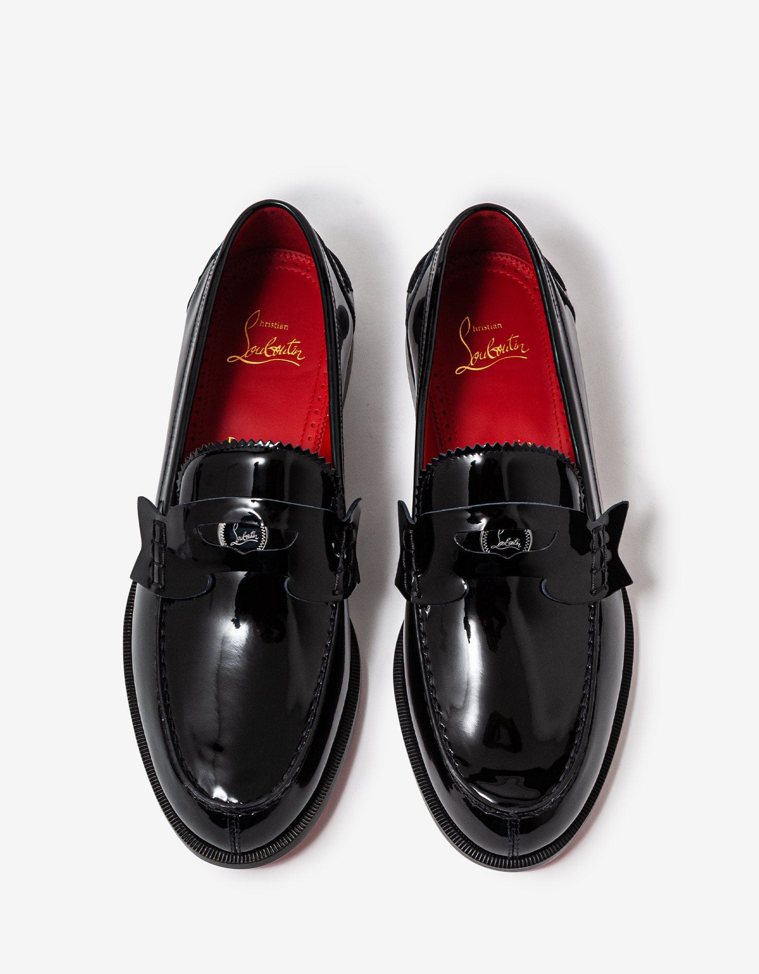 Christian Louboutin Penny Flat Black Patent Loafers - 4