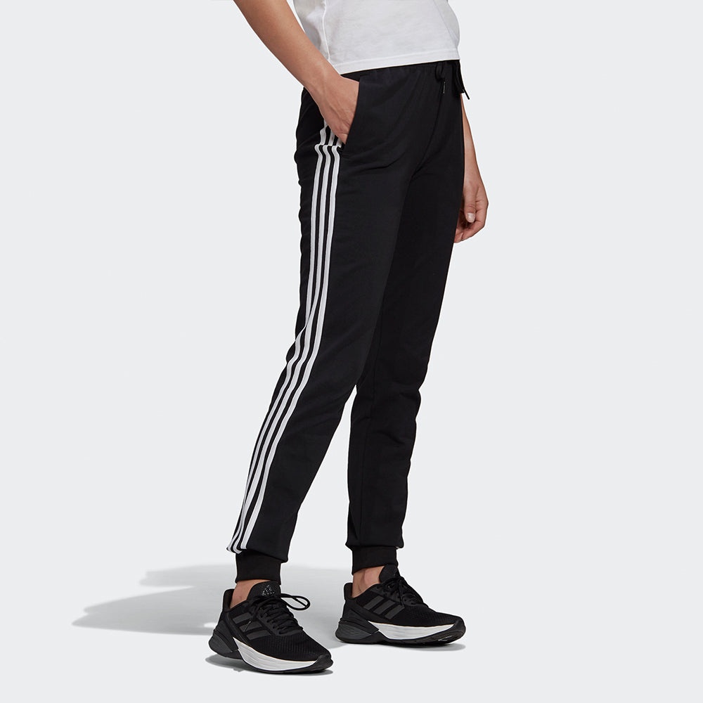 (WMNS) adidas Training Essentials 3-Stripes Pants Asia Sizing 'Black' GM5542 - 4