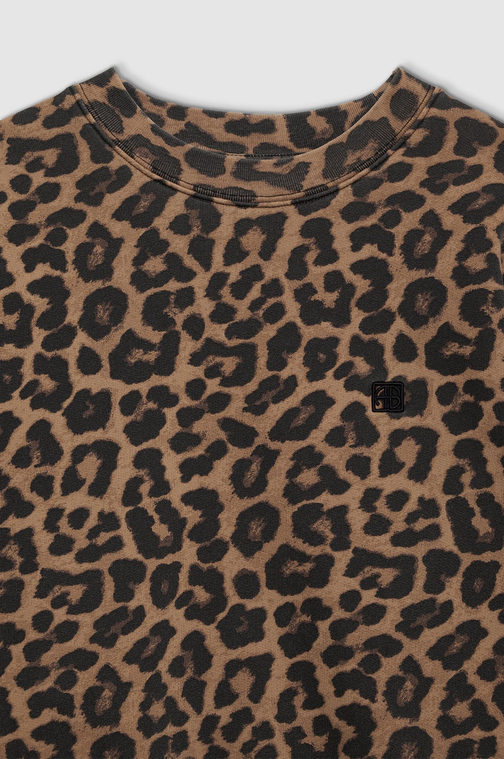 Miles Sweatshirt - Black And Brown Leopard - 4