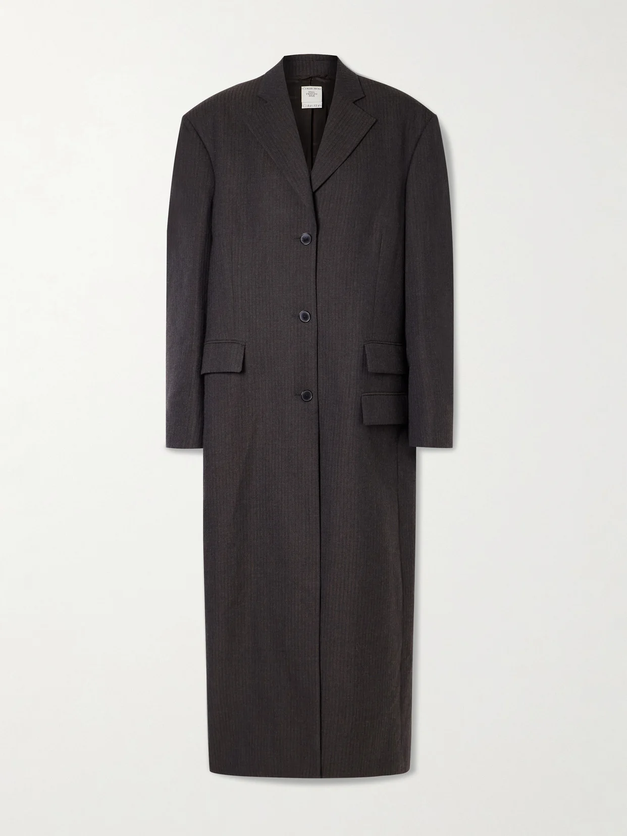 Brooke Oversized Striped Wool Coat - 1