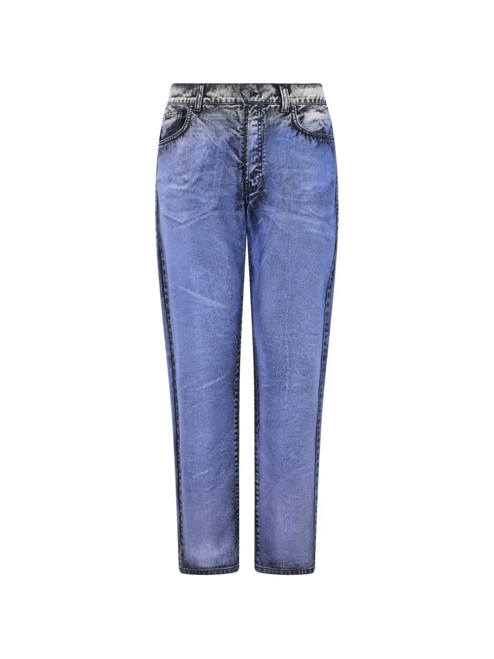 logo-patch straight-leg jeans - 1