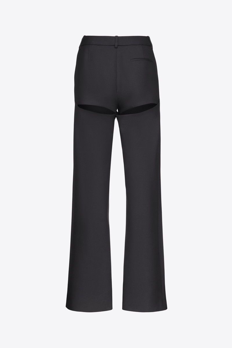 AREA CRYSTAL BUTTON SLIT TROUSER outlook
