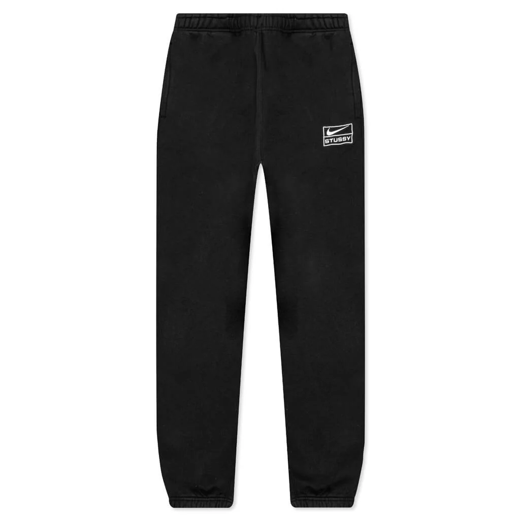 NIKE X STÜSSY STONE WASHED PANTS - BLACK - 1