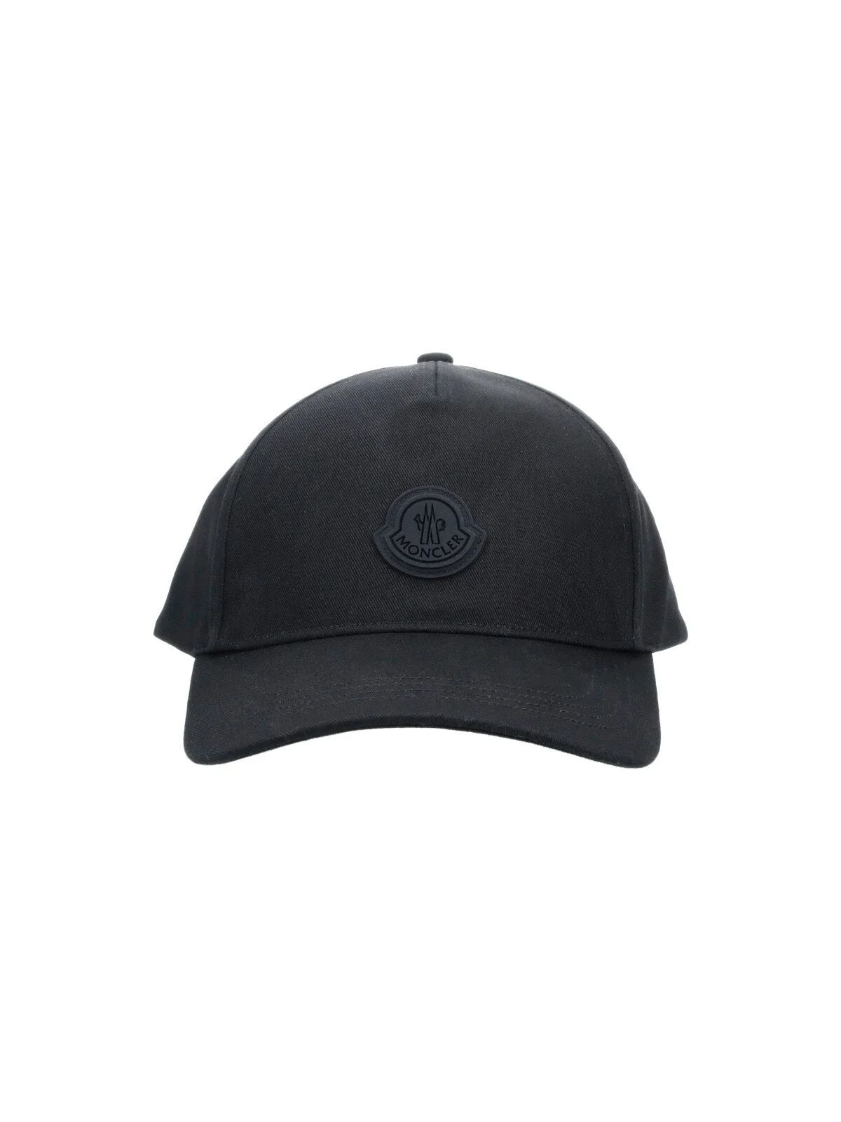 Moncler 091 Logo-Embroidered Cotton Baseball Cap — Black - 1
