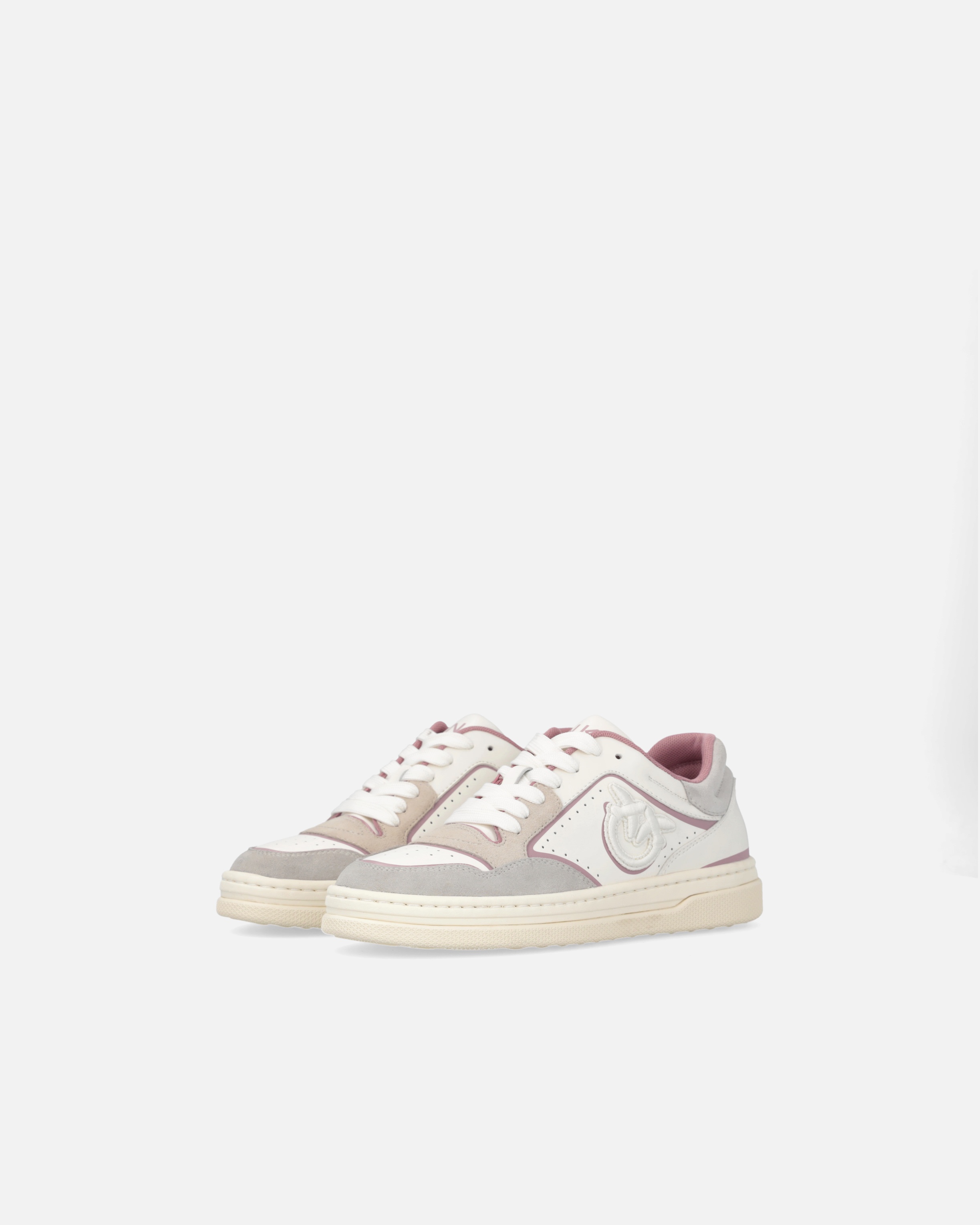 FLAT LEATHER SNEAKERS WITH EMBROIDERED LOGO - 6