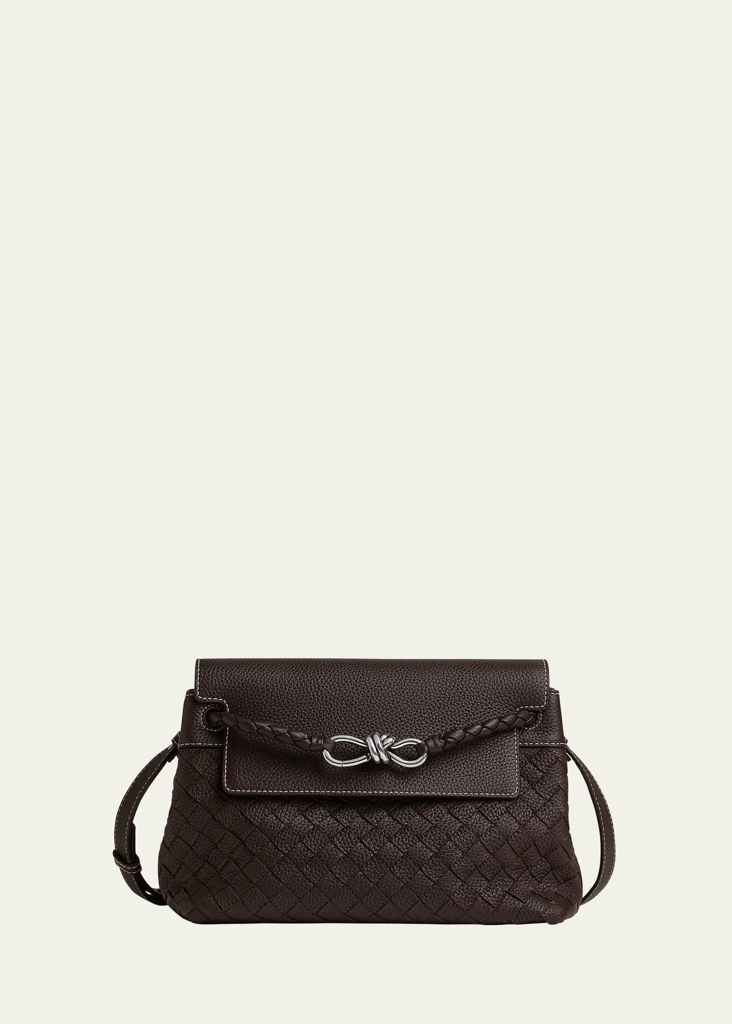 Small Andiamo Intrecciato Leather Messenger Bag - 1