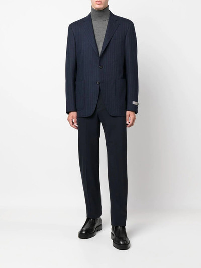 Canali pinstriped single-breasted blazer outlook