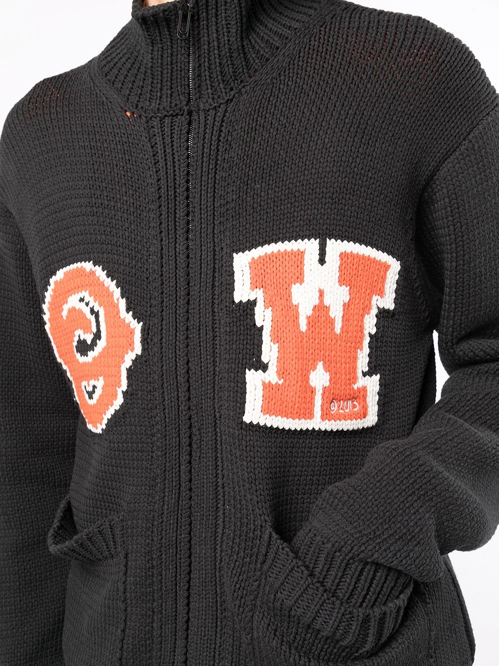 logo-intarsia jumper - 5