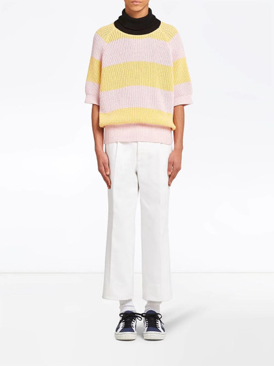 Prada turtle neck striped jumper outlook