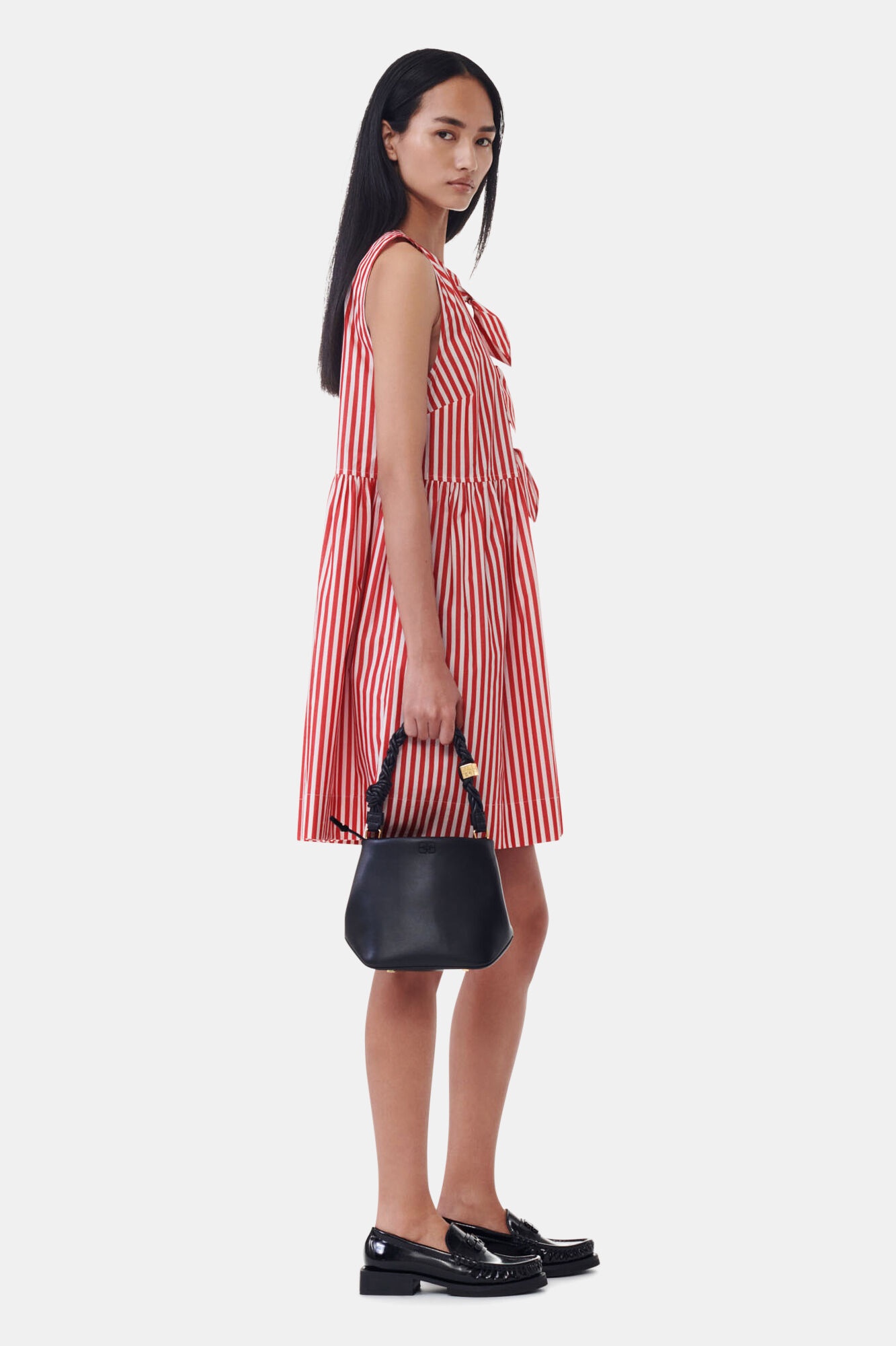BLACK GANNI BOU BUCKET BAG - 4