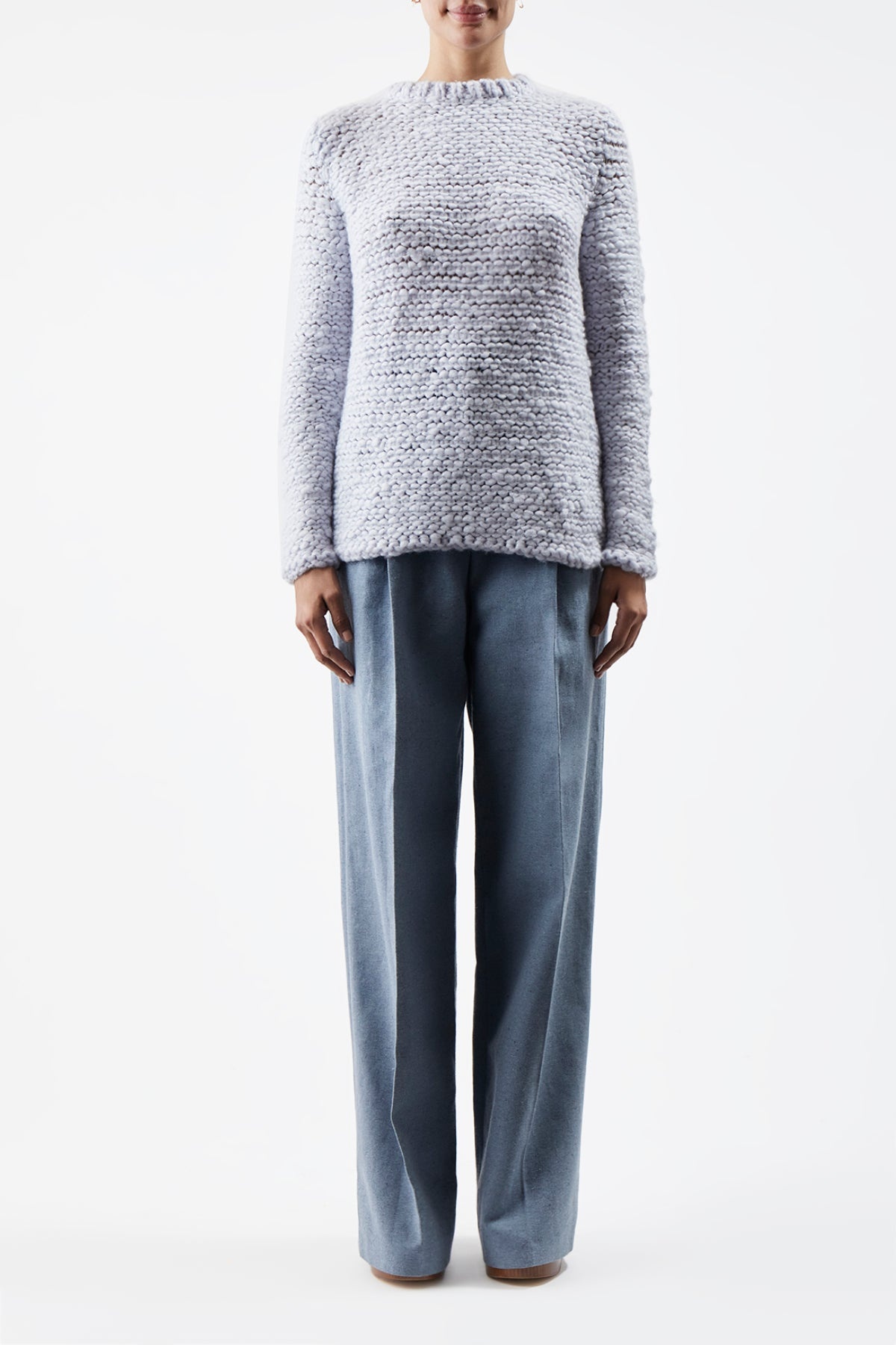 Larenzo Sweater in Halogen Blue Welfat Cashmere - 2